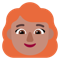 Woman- Medium Skin Tone- Red Hair emoji on Microsoft